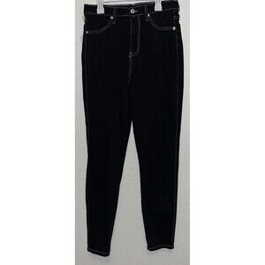 Fashion Nova Jeans Women Sz 11/30 Black White Stitching
